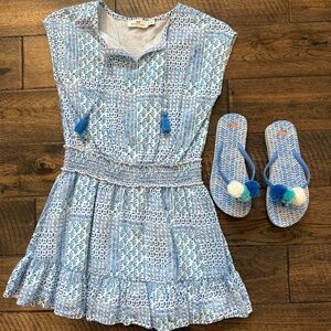 Vineyard Vines Blue and White Kids Casual Dress